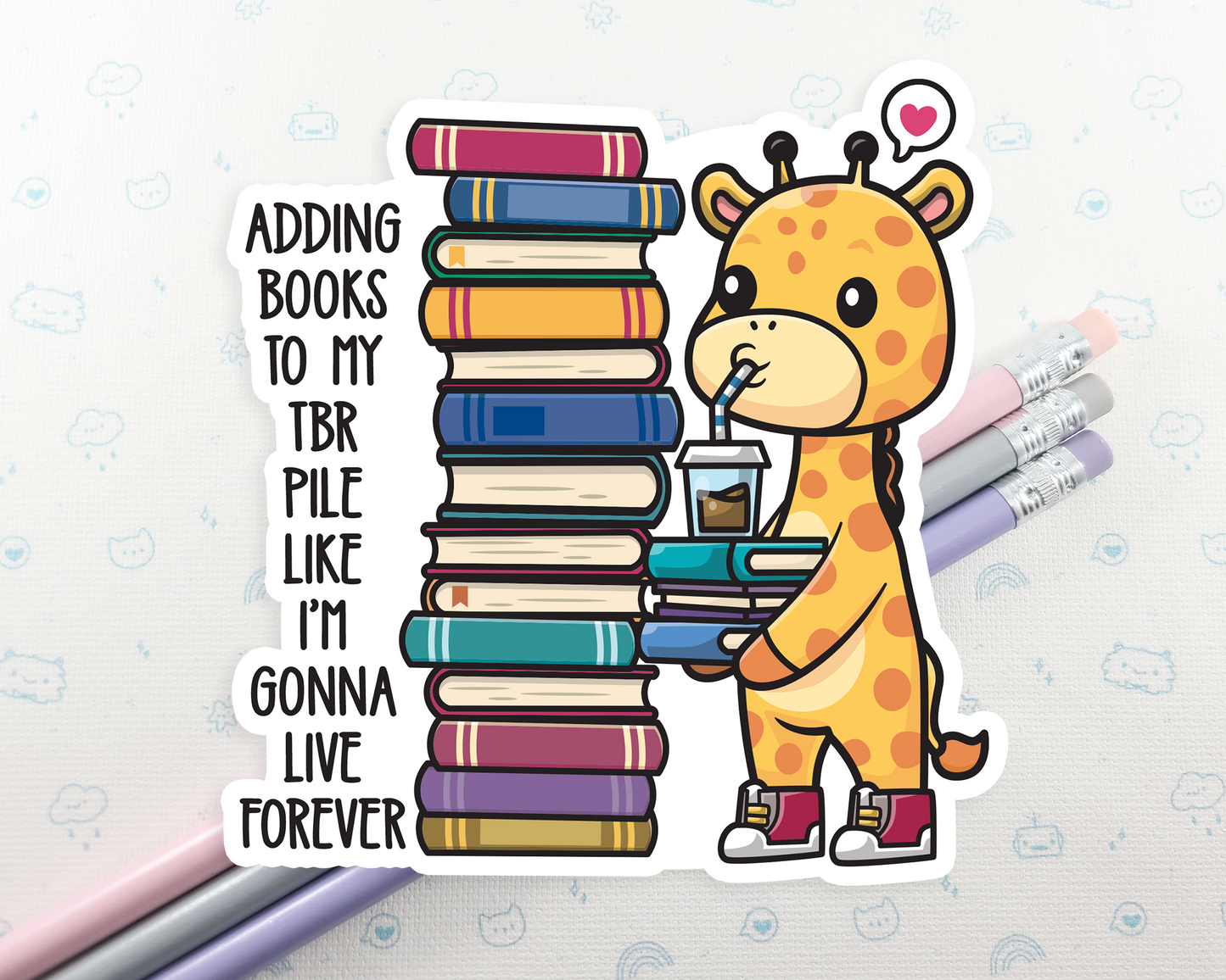 Giraffe TBR Pile Sticker