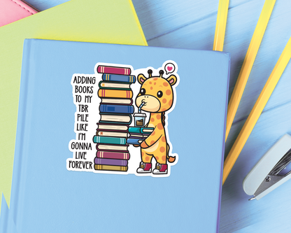 Giraffe TBR Pile Sticker