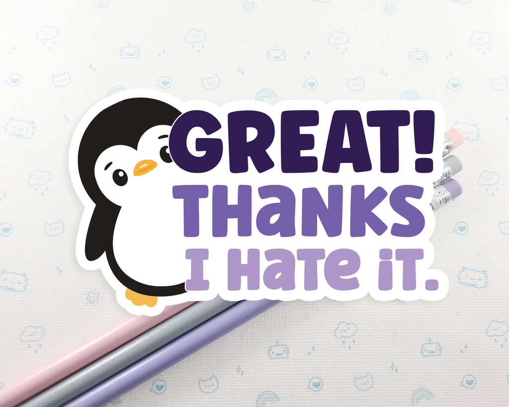 Penguin Great Thanks Sticker
