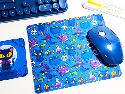 Halloween Mousepad and Coaster Set
