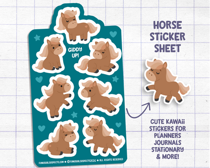 Horse Sticker Sheet