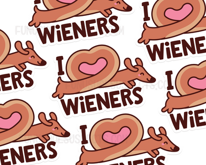 I Love Wieners Sticker