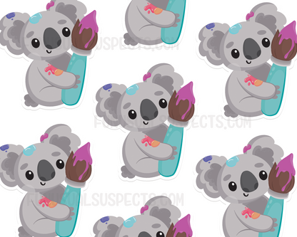 Koala Paintbrush Sticker