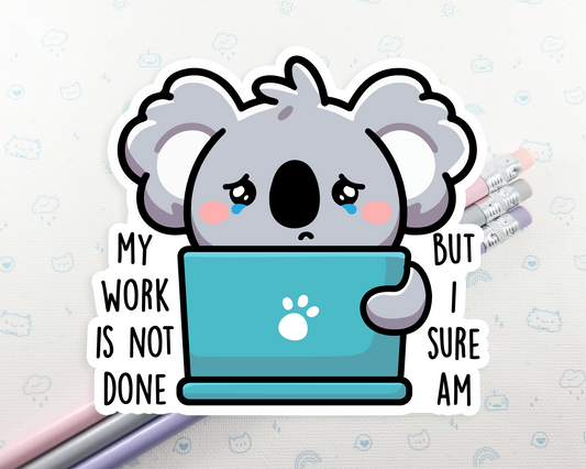 Koala Working Sticker