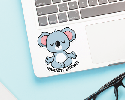 Koala Yoga Namaste Sticker