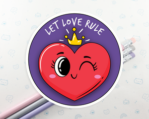 Let Love Rule Sticker