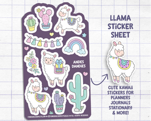 Llamas Sticker Sheet
