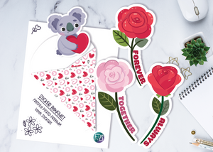 Love and Romance Sticker Bouquet