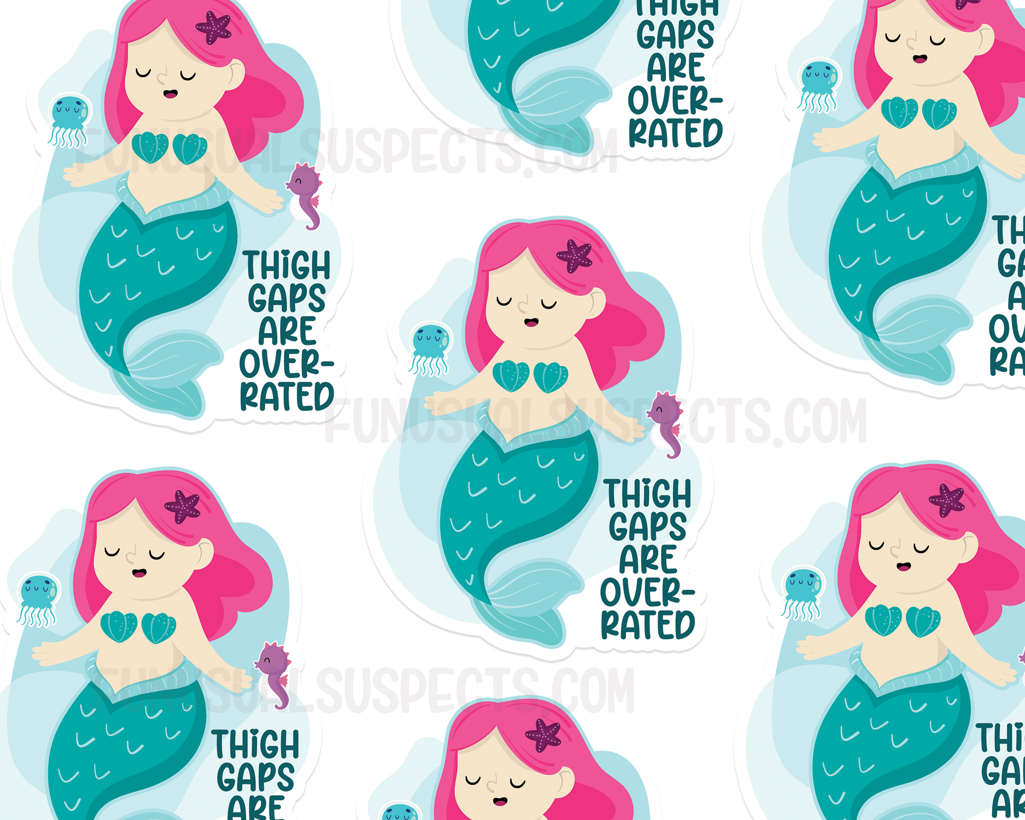 Mermaid Thigh Gaps Sticker