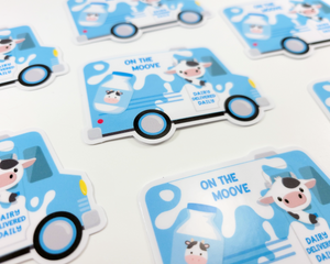 Cow Milk Delivery Sticker
