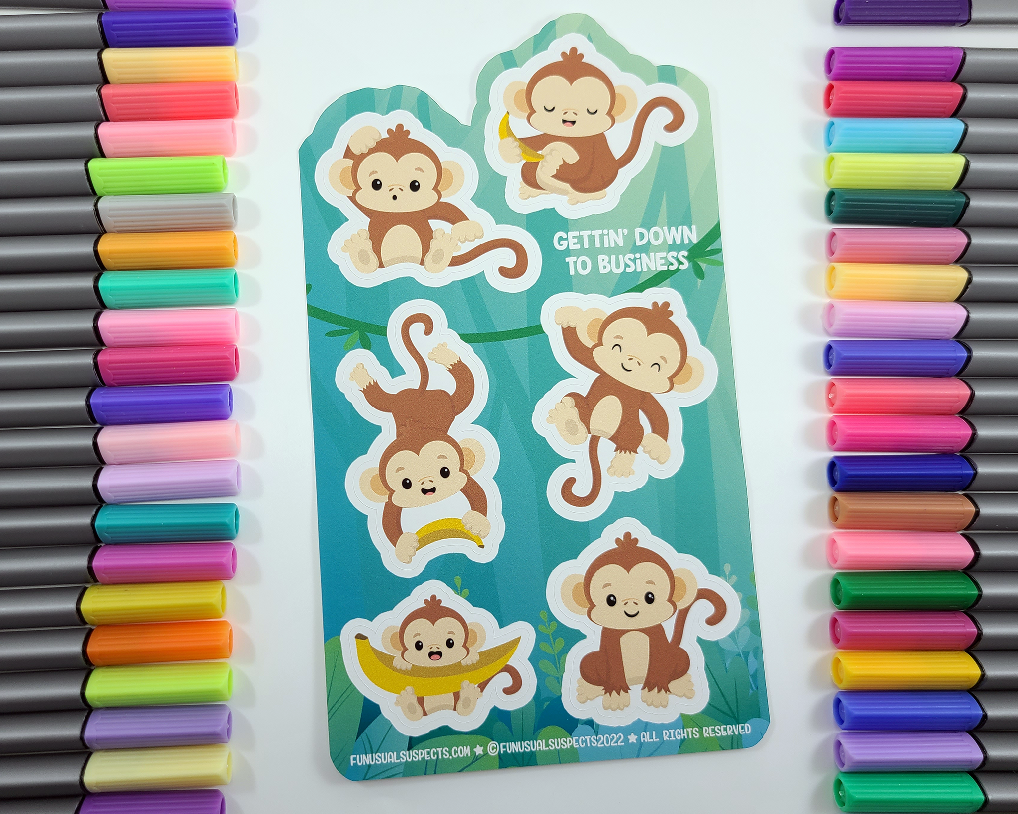 Monkey Sticker Sheet