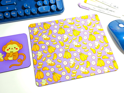 Monkey and Banana Mousepad and Coaster Set