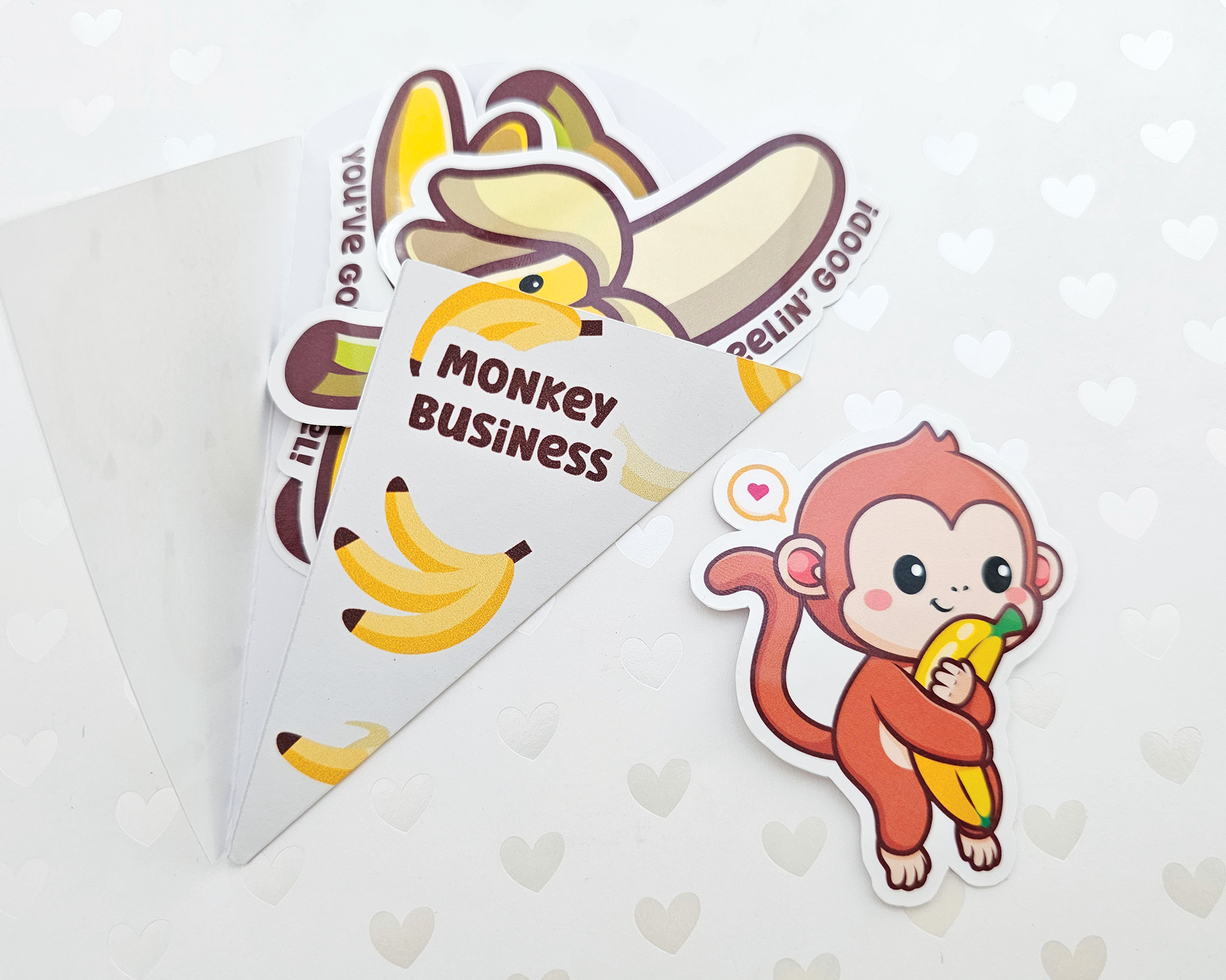 Monkey and Banana Sticker Bouquet