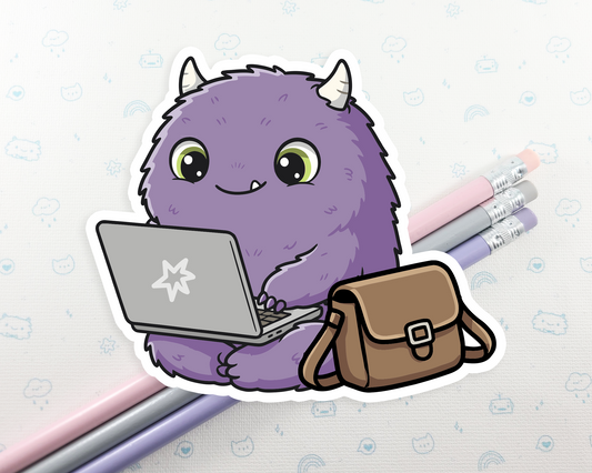 Monster Working Sticker