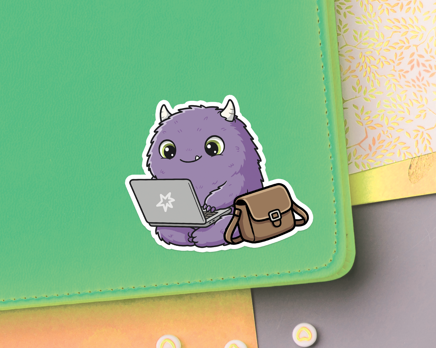 Monster Working Sticker