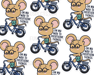 Mouse Overthink Sticker