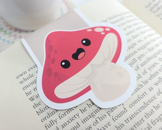 Mushroom Red Magnetic Bookmark