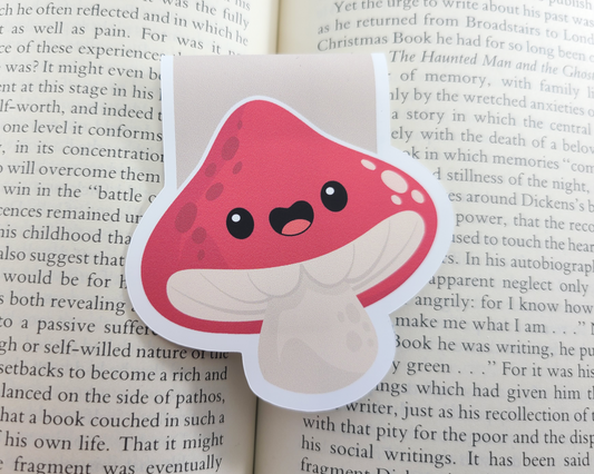 Mushroom Red Magnetic Bookmark