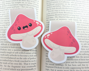 Mushroom Red Magnetic Bookmark