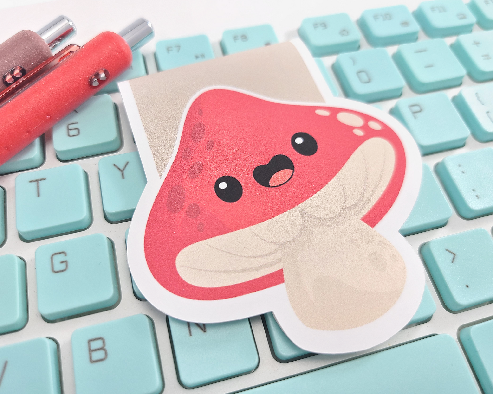 Mushroom Red Magnetic Bookmark