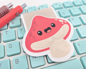 Mushroom Red Magnetic Bookmark