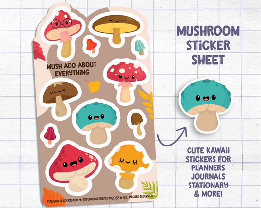 Mushroom Sticker Sheet
