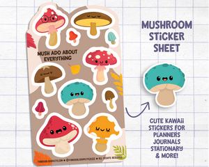 Mushroom Sticker Sheet