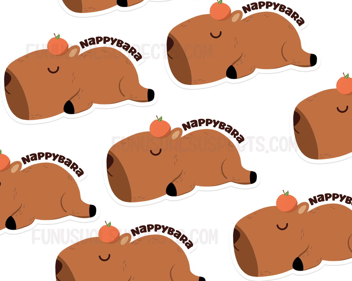 Capybara Nappybara Sticker