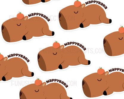 Capybara Nappybara Sticker