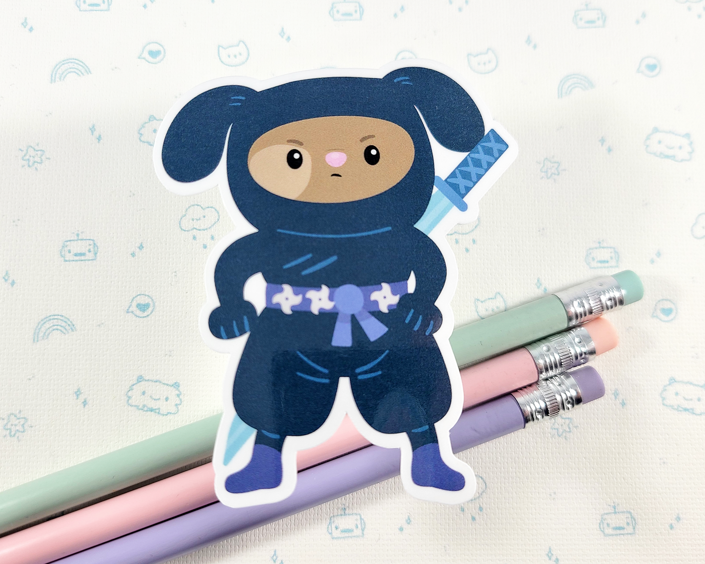 Ninja Dog Sticker