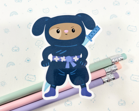 Ninja Dog Sticker