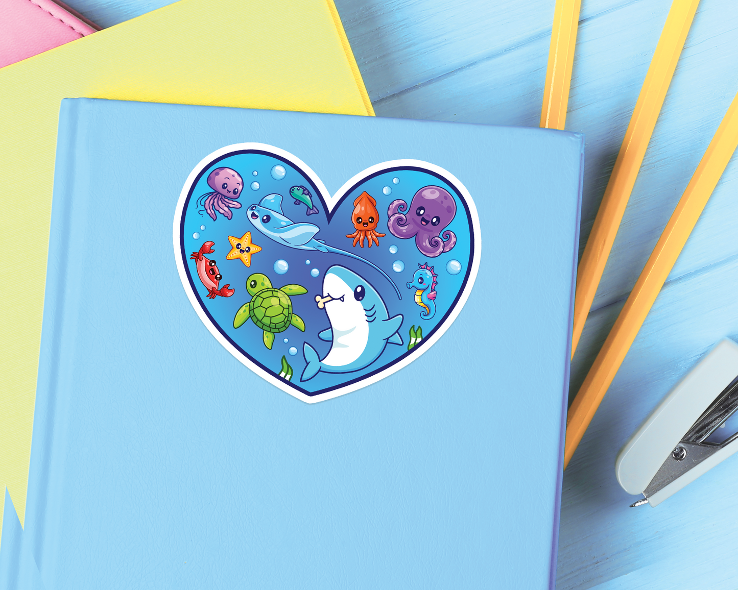 Ocean Heart Sticker