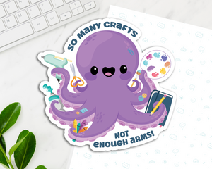 Crafty Octopus Jumbo Sticker