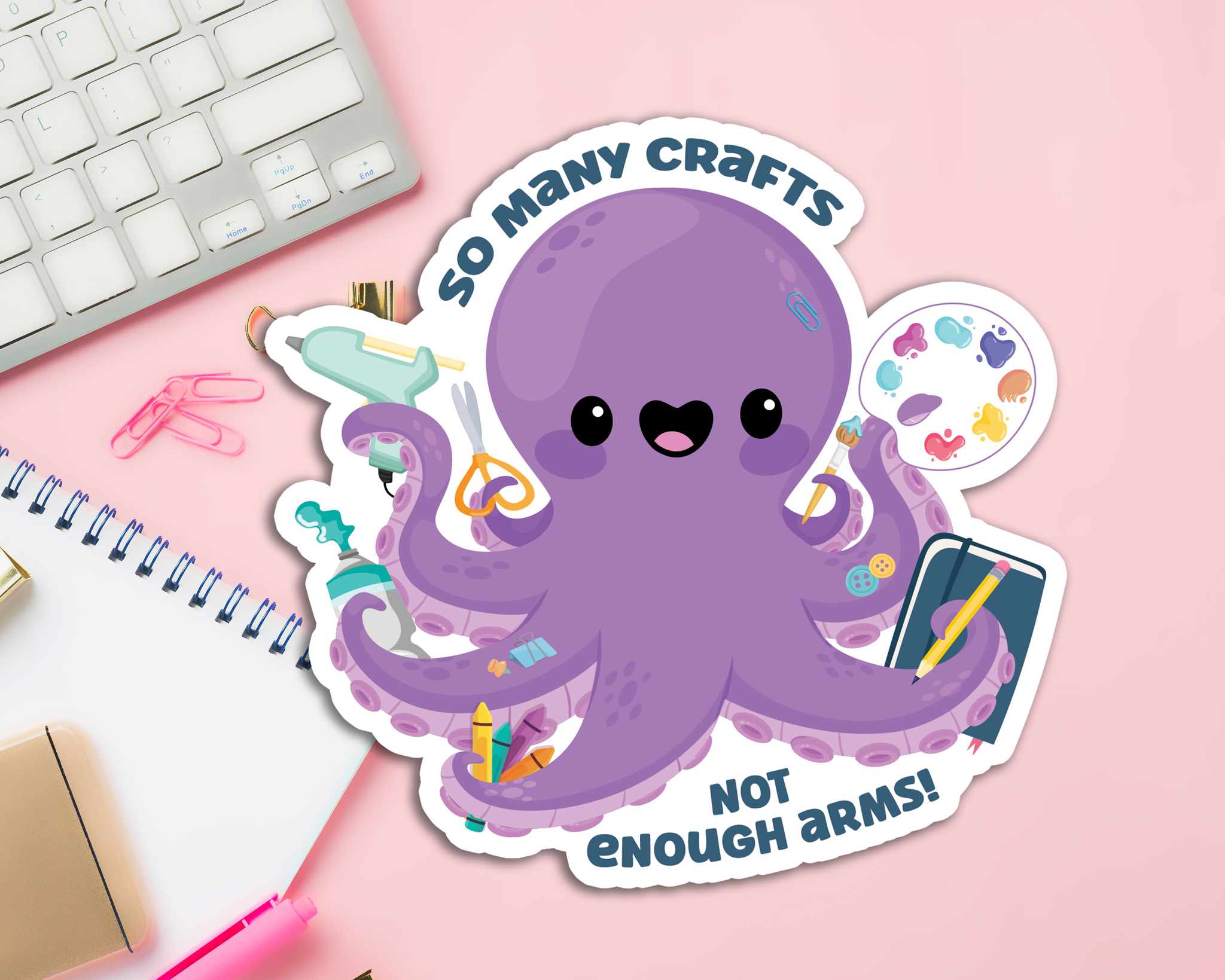 Crafty Octopus Jumbo Sticker