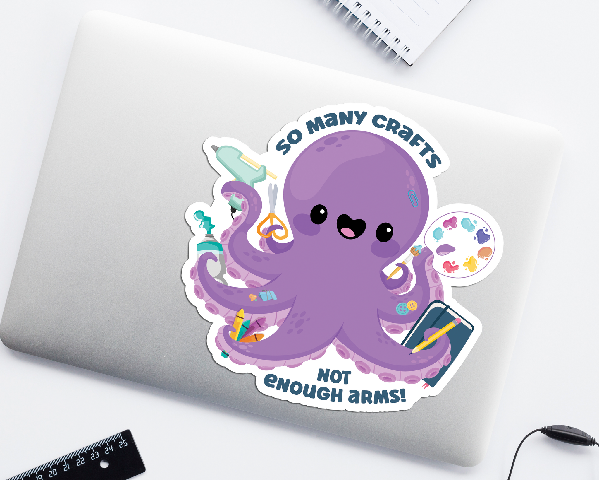 Crafty Octopus Jumbo Sticker