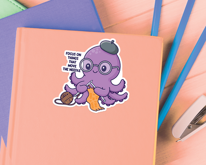 Octopus Knitting Sticker