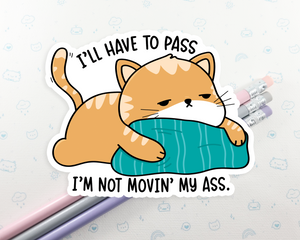 Cat Orange Sleepy Sticker