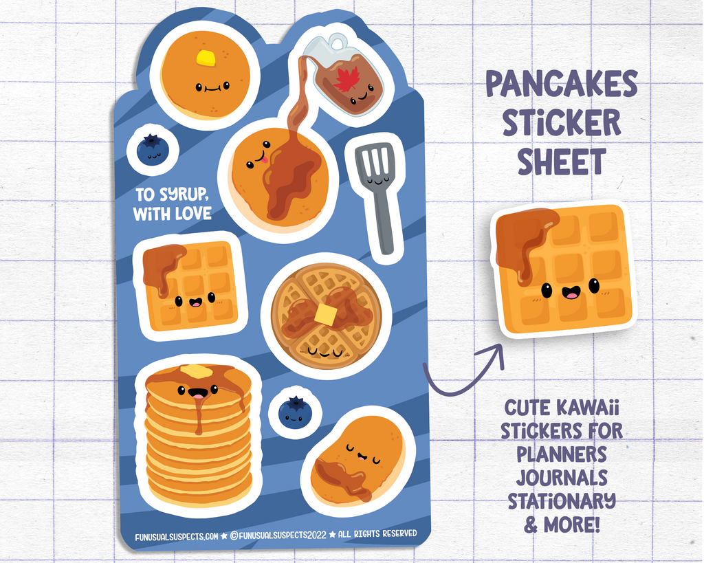 Pancakes & Waffles Sticker Sheet