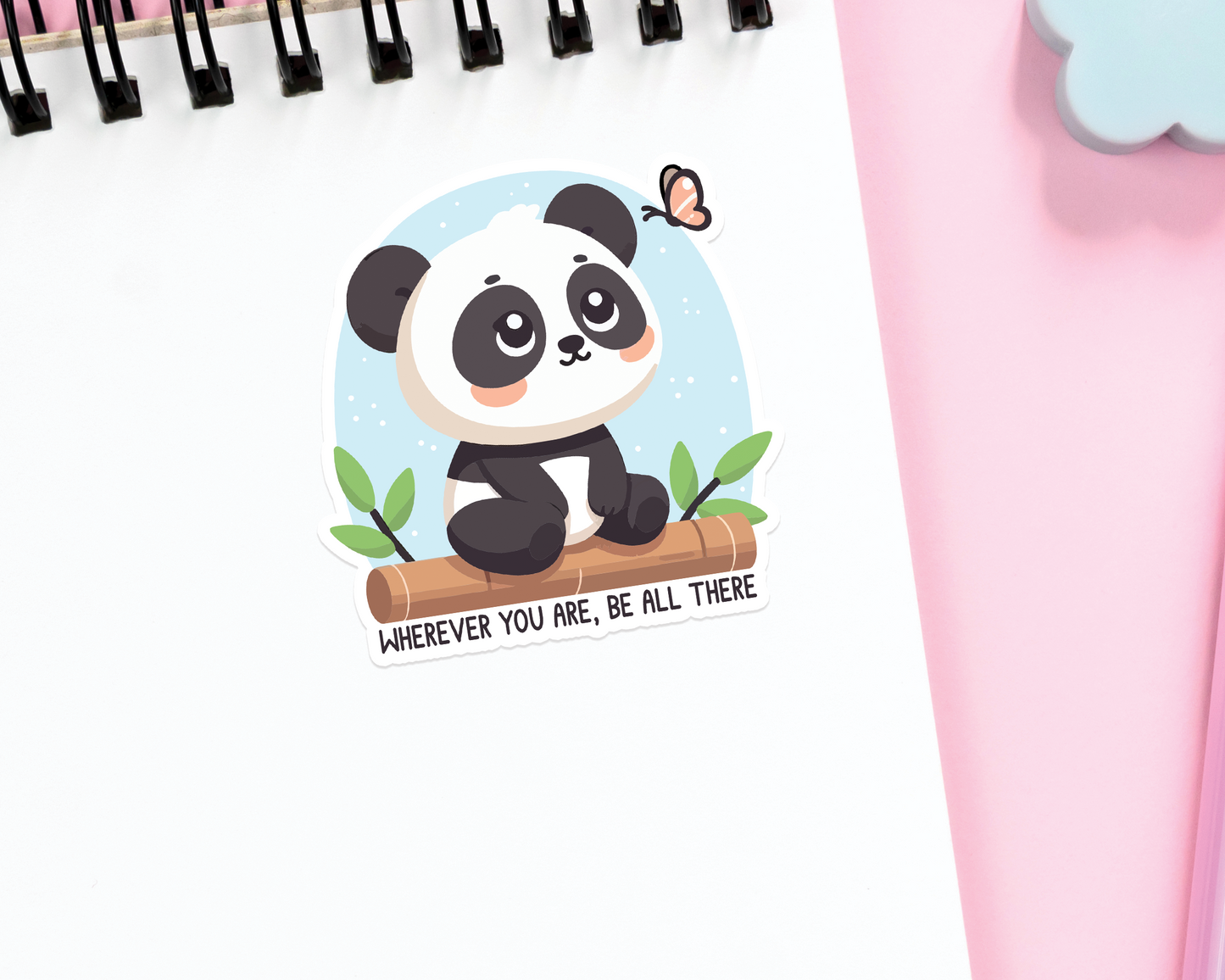 Panda Be All There Sticker