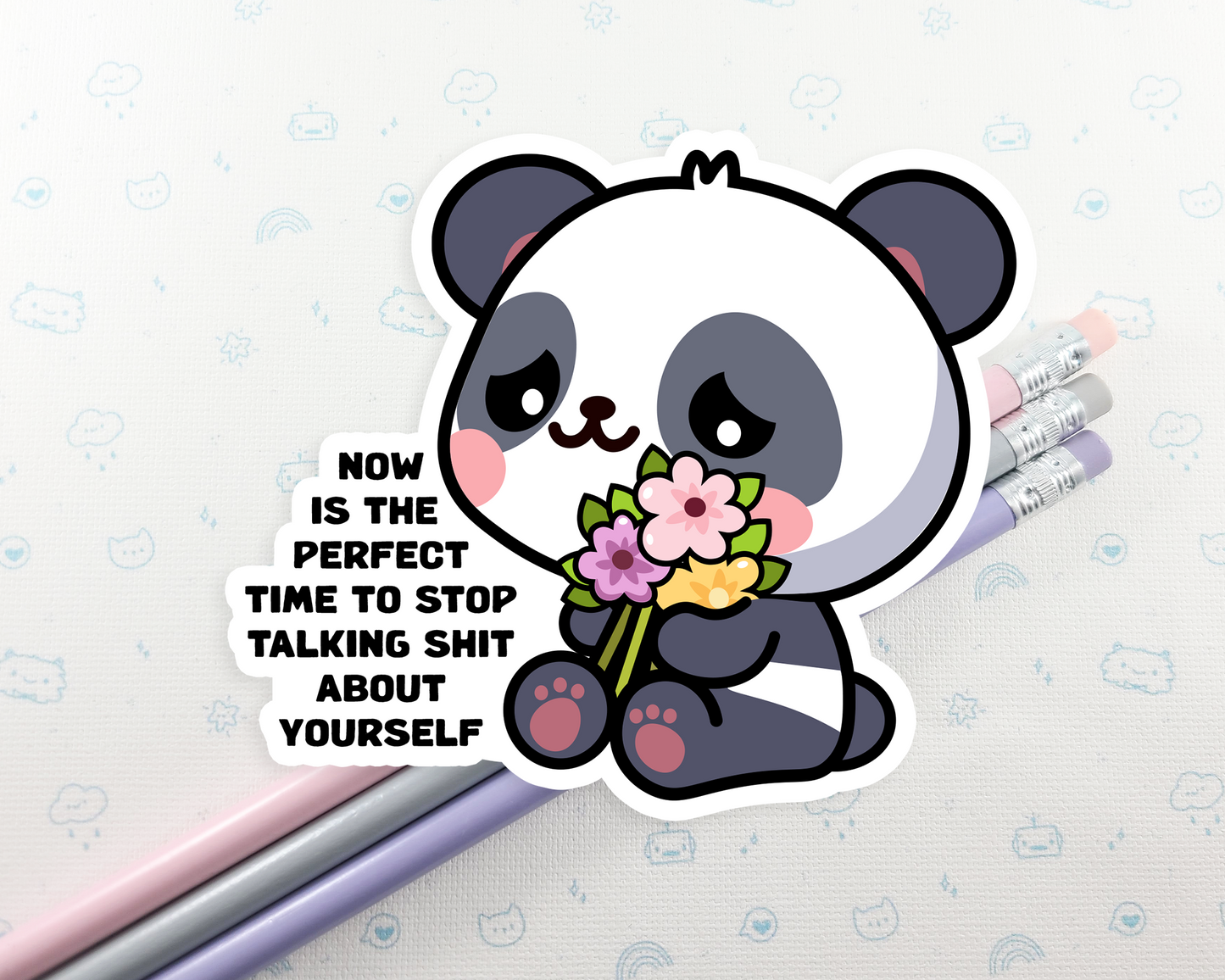 Panda Encourging Sticker