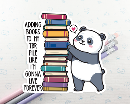 Panda TBR Pile Sticker