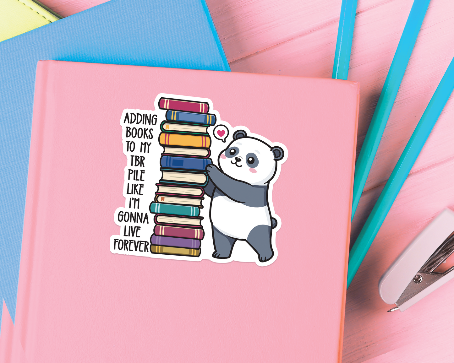 Panda TBR Pile Sticker