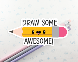 Pencil Drawsome Awesome Sticker