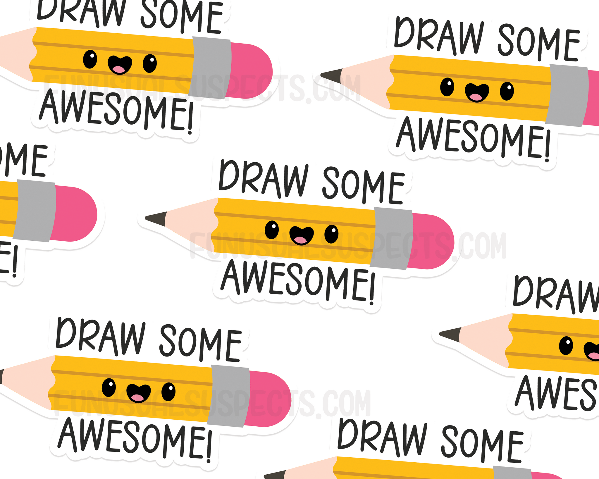 Pencil Drawsome Awesome Sticker