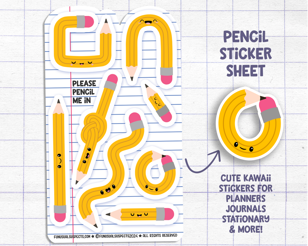 Pencils Sticker Sheet