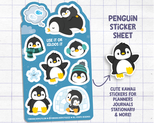 Penguin Sticker Sheet
