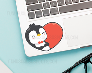 Penguin Heart Sticker