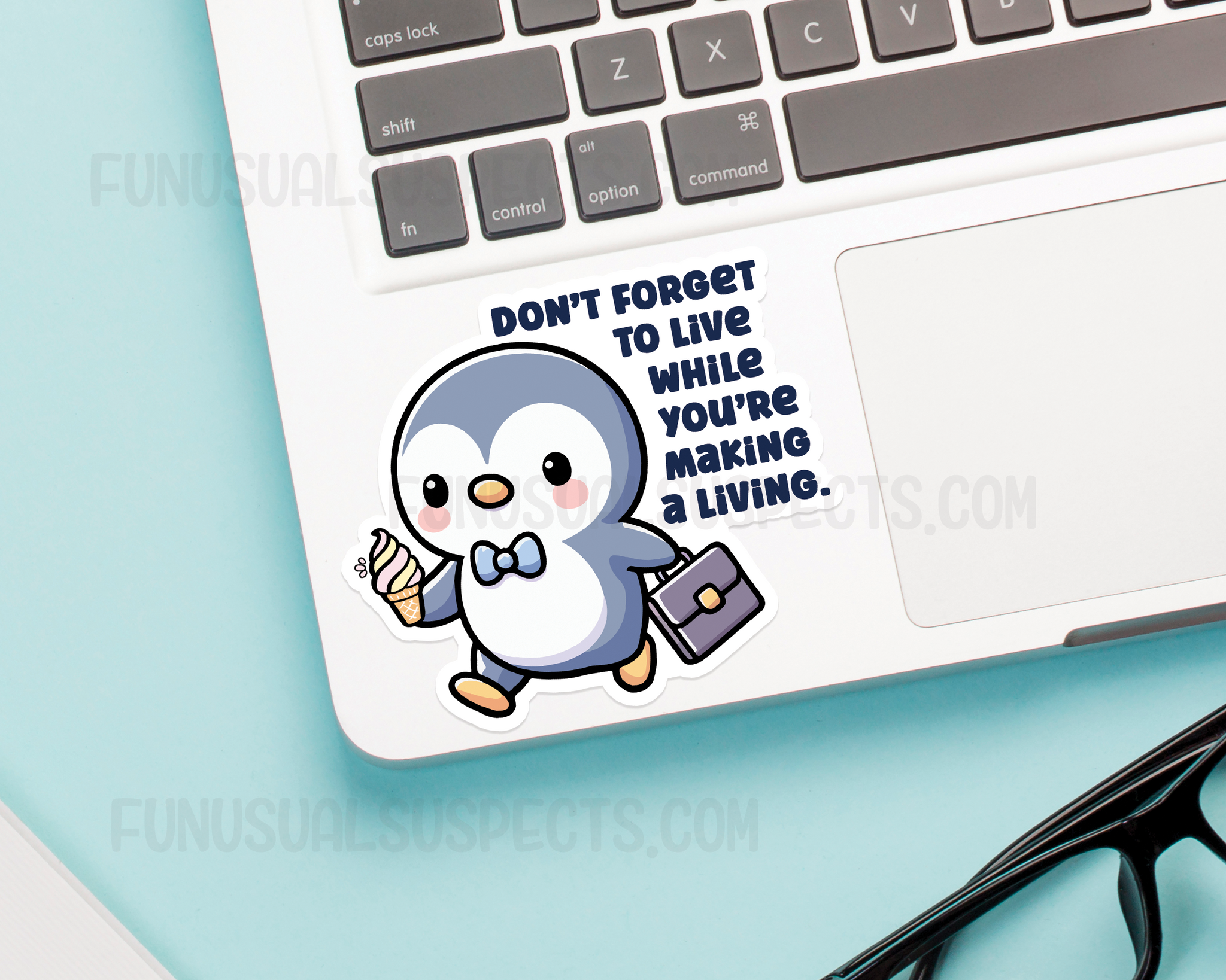 Penguin Live While Living Sticker