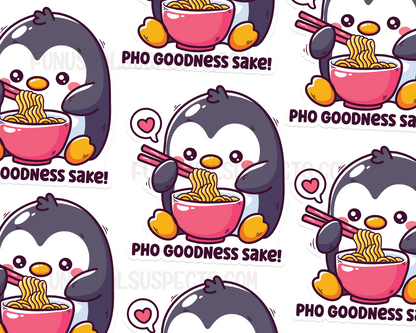 Penguin Pho Goodness Sake Sticker