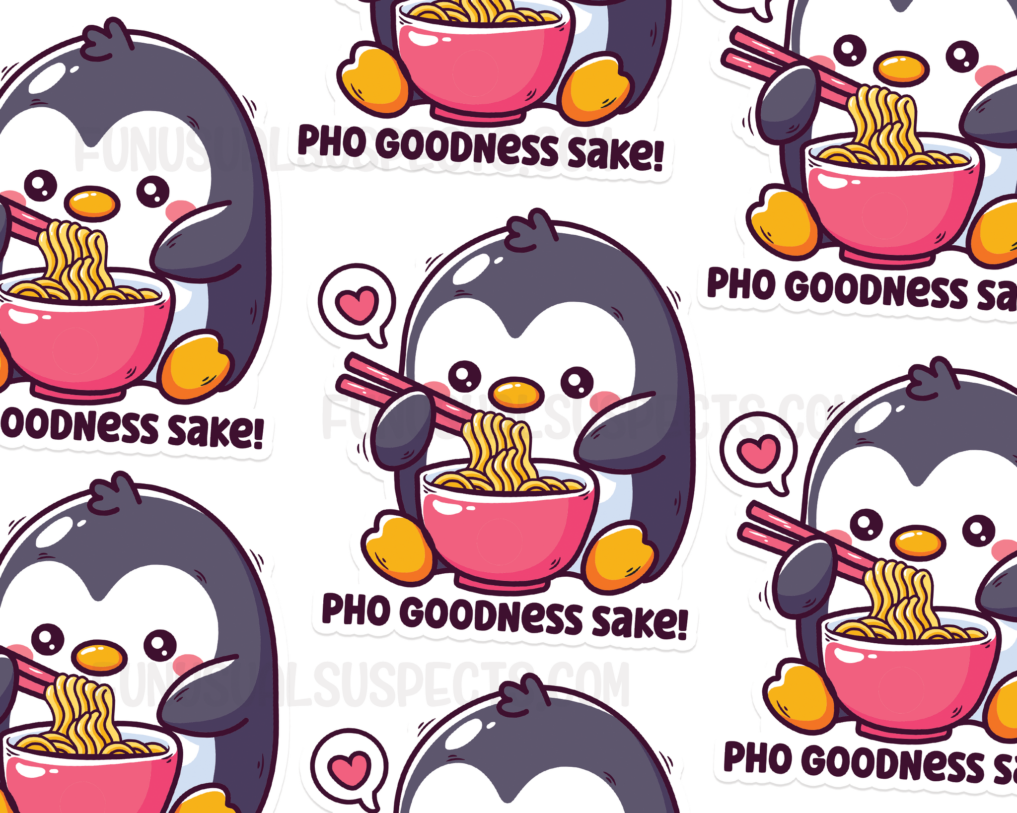 Penguin Pho Goodness Sake Sticker